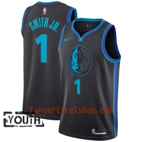 Dallas Mavericks Trikot Dennis Smith 1 2018-19 Nike City Edition Schwarz Blau Swingman - Kinder